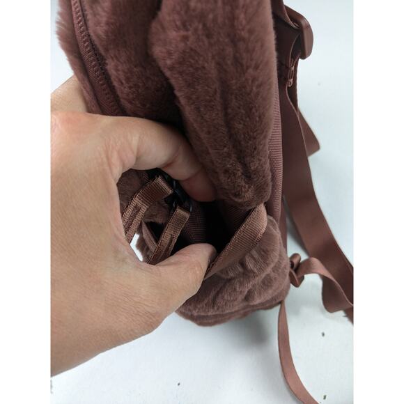 Nike Futura Faux Fur Mini Backpack - Maroon - Picture 3 of 4